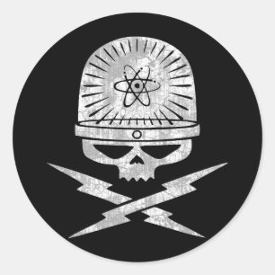 Sticker Rond Pirate nucléaire
