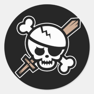 Sticker Rond Pirate Peter de crainte