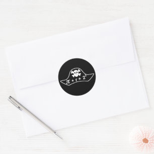 Sticker Rond Pirate Pi