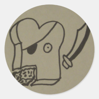 Sticker Rond pirate toast