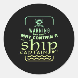 Sticker Rond Pirate Treasure Chest Sayings