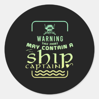 Sticker Rond Pirate Treasure Chest Sayings