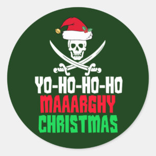 Sticker Rond piratechristmasfull