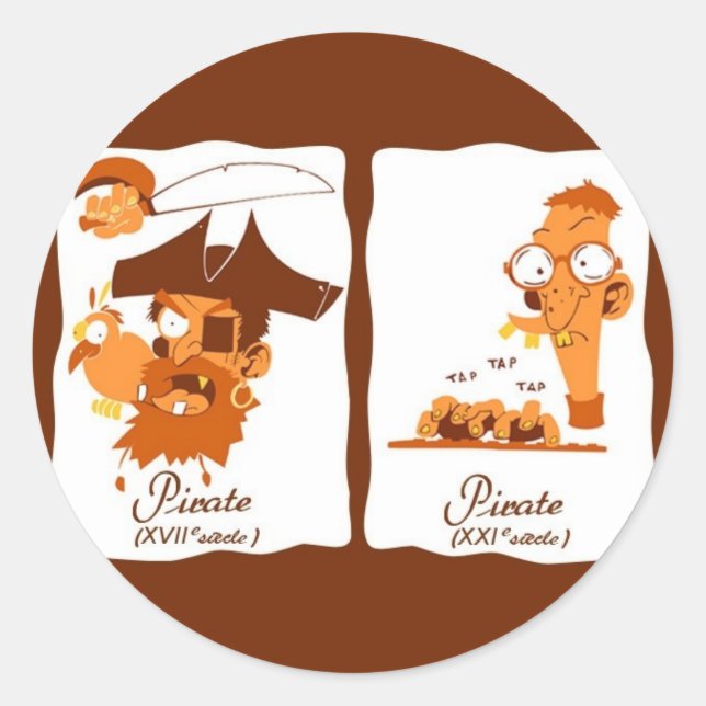Sticker Rond Pirates (Devant)