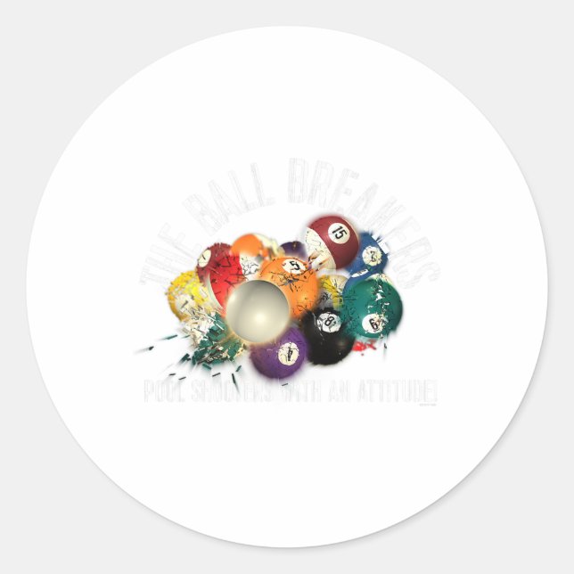 Sticker Rond Piscine Amusante Piscine De Ball Breakers Avec Att (Devant)