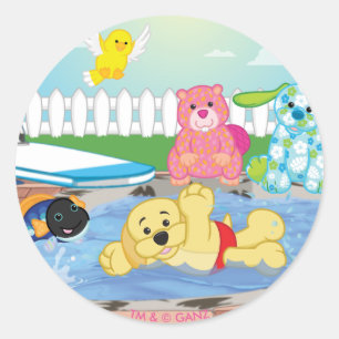 Sticker Rond Piscine de sensation d'été