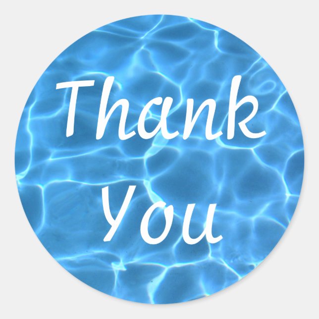 Sticker Rond Piscine Merci (Devant)