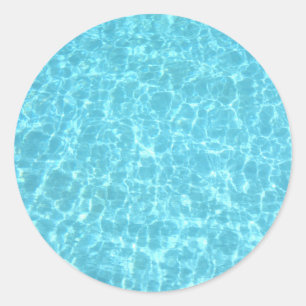 Sticker Rond Piscine Partie Blue Water Blond Modèle