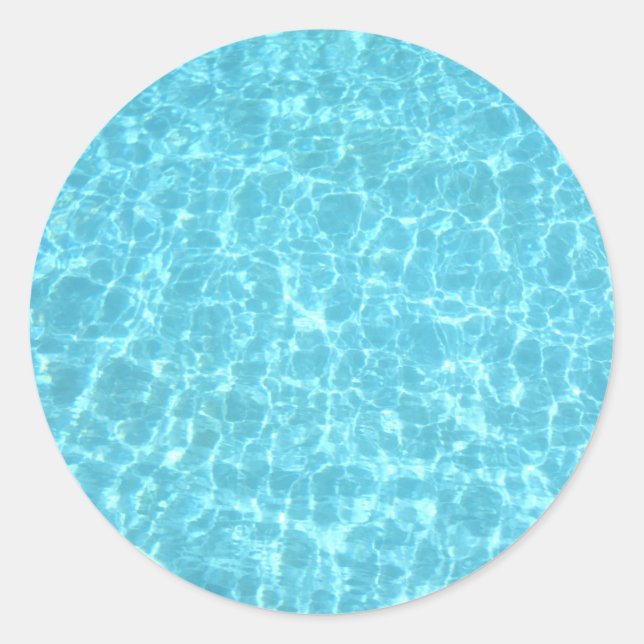Sticker Rond Piscine Partie Blue Water Blond Modèle (Devant)