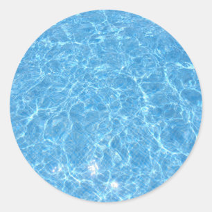 Sticker Rond Piscine sur mesure Eau bleue Vide tendance