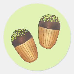 Sticker Rond Pistachio Madeleines Pâtisseries françaises Pâtiss