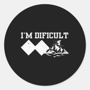 Sticker Rond Piste de ski alpin Ski de descente Sport de skieur