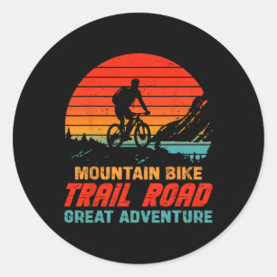 Sticker Rond Piste de VTT Route Grande Aventure Vélo Lo