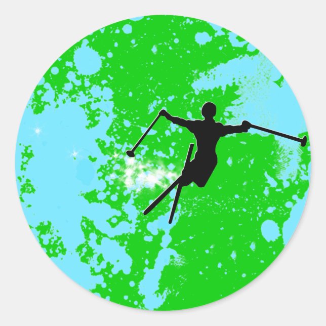 Sticker Rond piste en poudre (Devant)