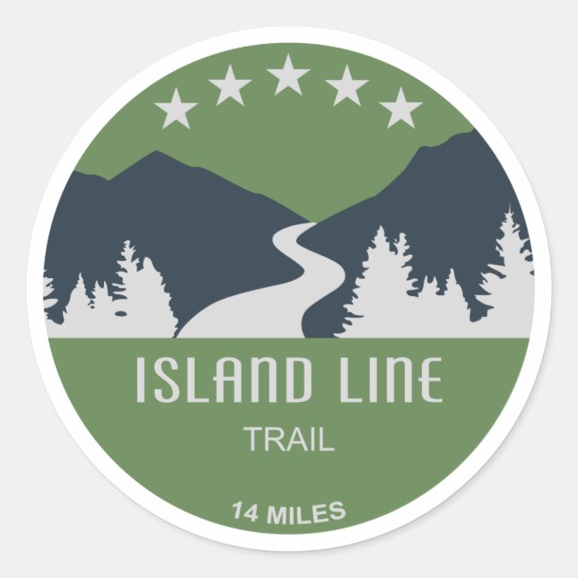 Sticker Rond Piste Island Line (Devant)