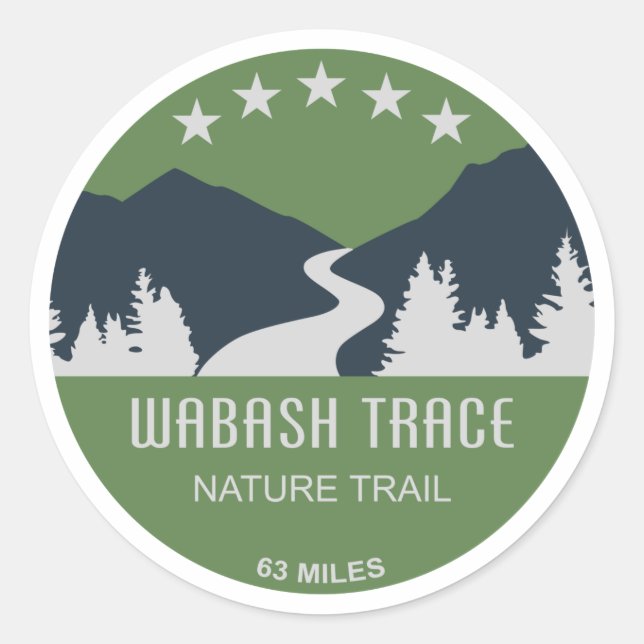 Sticker Rond Piste naturelle de Wabash Trace (Devant)