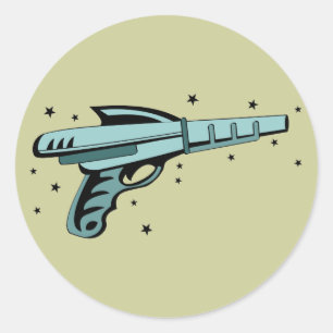 Sticker Rond Pistole laser à rayon étoile