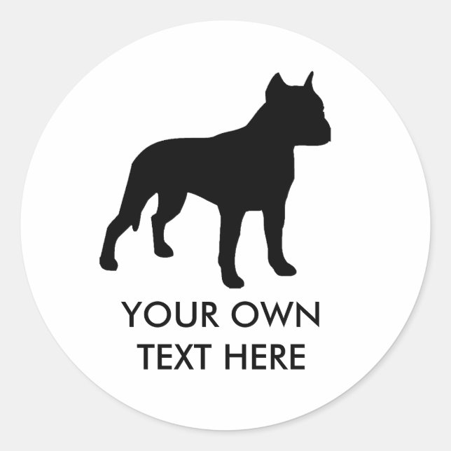Sticker Rond Pit Bull (Devant)