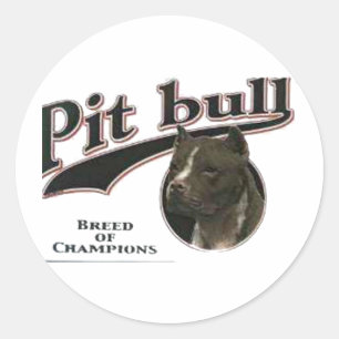 Sticker Rond Pitbull