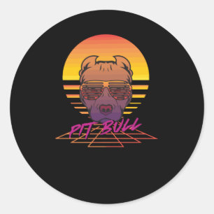Sticker Rond Pitbull