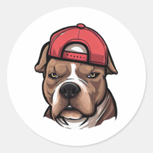 Sticker Rond Pitbull Bloods