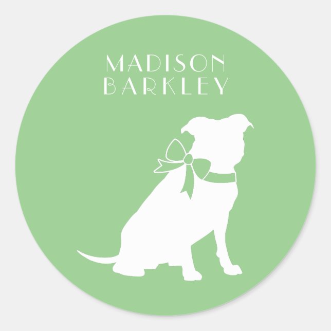 Sticker rond Pitbull Classic Pit Bull Chien Chien  (Devant)