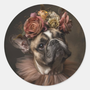 Sticker Rond Pitbull comme princesse Pourcentage