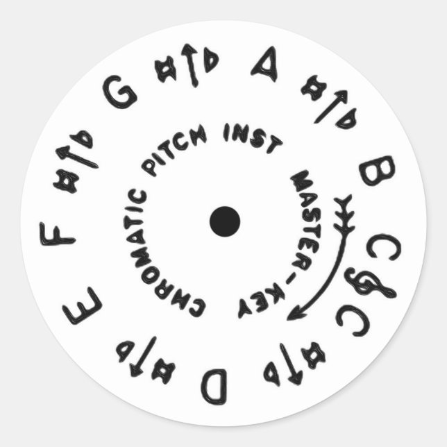 Sticker Rond Pitchpipe blanc (Devant)