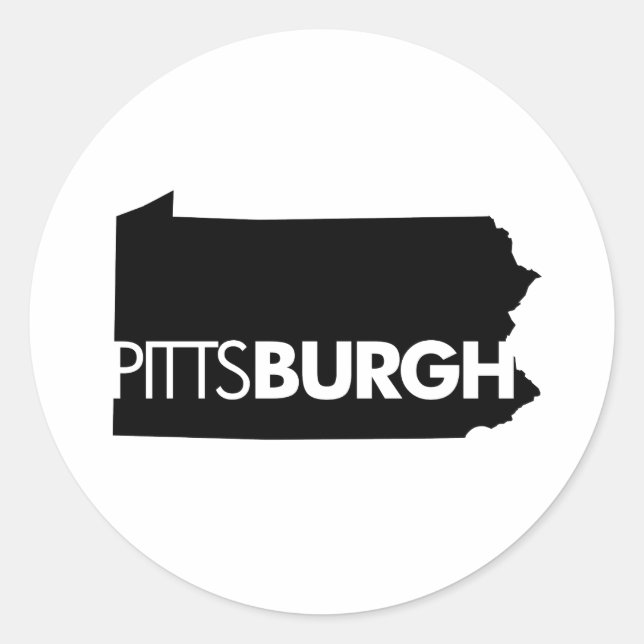 Sticker Rond Pittsburgh (Devant)
