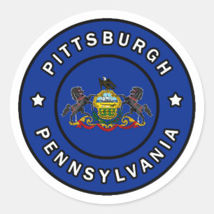 Sticker Rond Pittsburgh Pennsylvanie