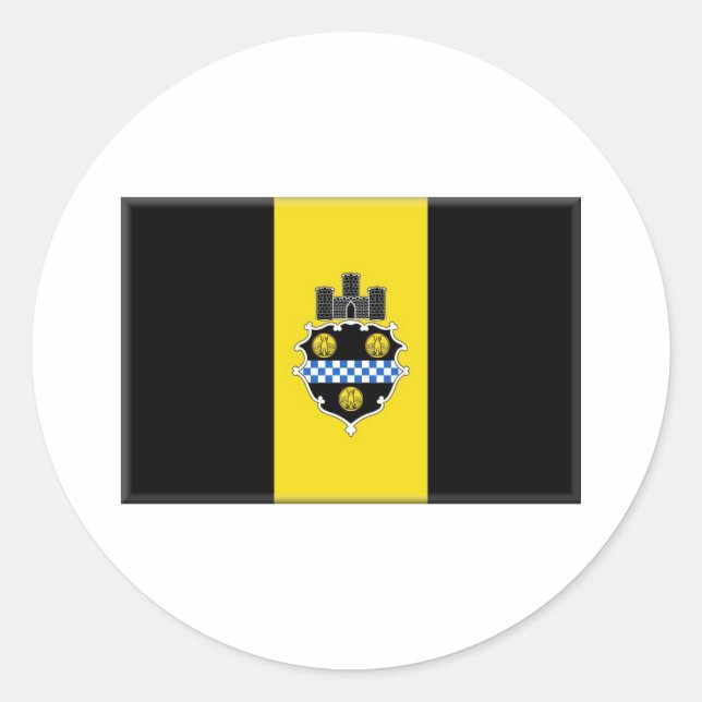 Sticker Rond Pittsburgh Pennsylvanie (Devant)