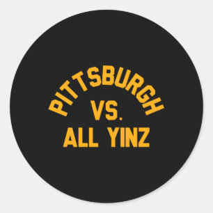 Sticker Rond Pittsburgh Vs All Yinz Super Sports Fan