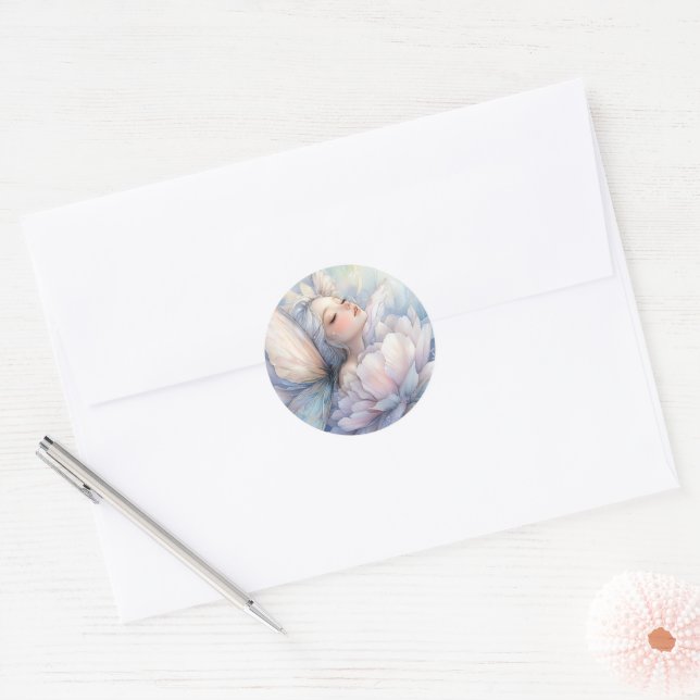 Sticker Rond Pivoine de l'Aube (Enveloppe)