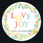 Sticker Rond PixDezine Aquarelle de Noël Végétation d'hiver<br><div class="desc">PixDezines Mery stickers de Noël,  aquarelle enneigée verdure d'hiver des aiguilles de pin,  baies sèches et mistletoe,  do-it-yourself couleur arrière - plan. Copyright © 2010-2019,  PixDezines™. Tous droits réservés.</div>