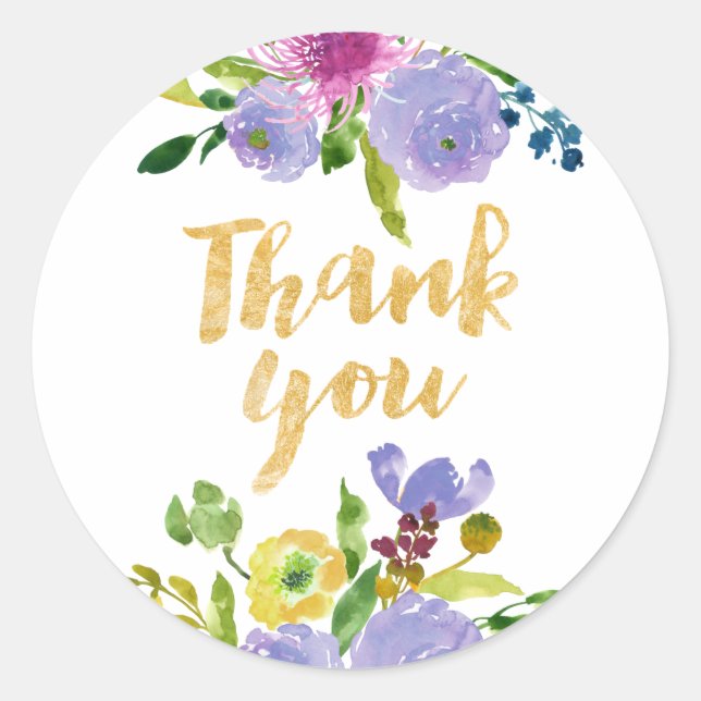 Sticker Rond PixDezine aquarelle ranunculus fleuri/menthe (Devant)