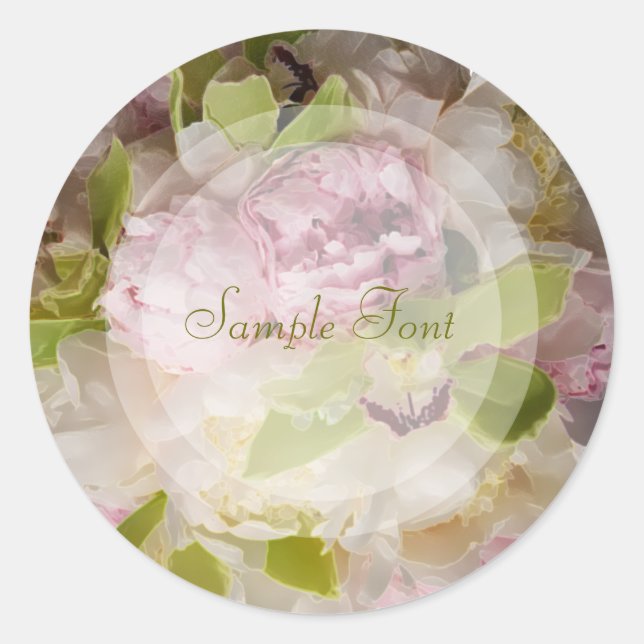 Sticker Rond PixDezine bouquet nuptial/do-it-yourself couleur a (Devant)