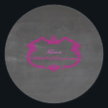 Sticker Rond PixDezine Chalkboard Cadre baroque lunaire<br><div class="desc">PixDezines Chalkboard et Magenta Whimsical Baroque Frame. Facile à personnaliser. do-it-yourself les polices et les polices de couleur. Copyright © 2008-2017 PixDezines.com™ et PixDezines™ sur Zazzle.com. Tous droits réservés.</div>