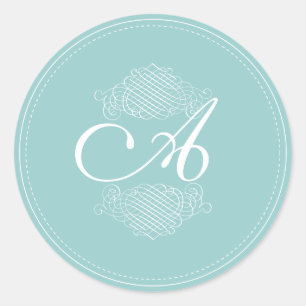 Sticker Rond PixDezine do-it-yourself monogramme+couleurs/parch