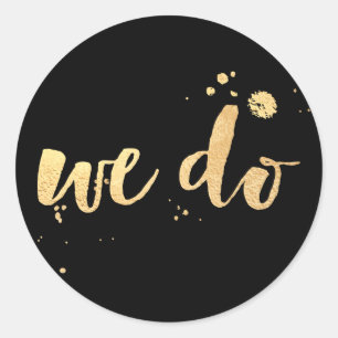 Sticker Rond PixDezine éblouit faux or/nous faisons