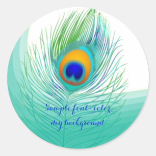 Sticker Rond PixDezine panache paon