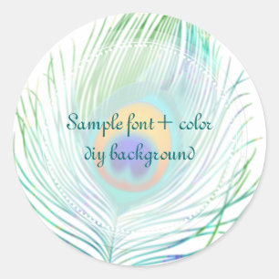 Sticker Rond PixDezine panache paon