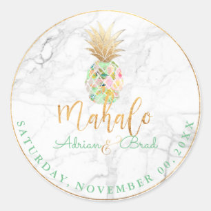Sticker Rond PixDezines Aiguille Or/Monnaie/Marbre