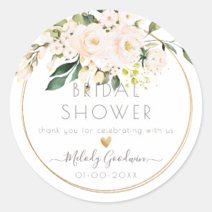 Sticker Rond PixDezines Aquarelle Bleu Rose+Vert