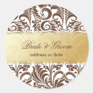 Sticker Rond PixDezines Bellissimo Damask
