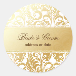 Sticker Rond PixDezines Bellissimo Damask