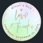 Sticker Rond PixDezines BLUSH PINK LOVE THANKS|do-it-yourself M<br><div class="desc">PixDezines aime et merci en rose vif iridescente sur do-it-yourself arrière - plan bleu marine. Copyright © 2010-2019 PixDezines™. Tous droits réservés.</div>