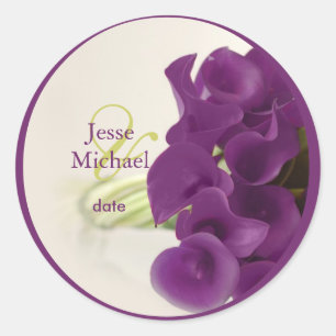 Sticker Rond PixDezines calles violettes lys/do-it-yourself