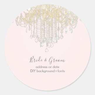 Sticker Rond PixDezines Chandelier en cristal do-it-yourself co