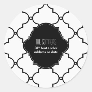 Sticker Rond PixDezines DIY couleur, treillis marocain