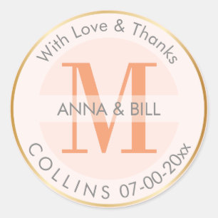 Sticker Rond PixDezines do-it-yourself couleur/corail orange/Me